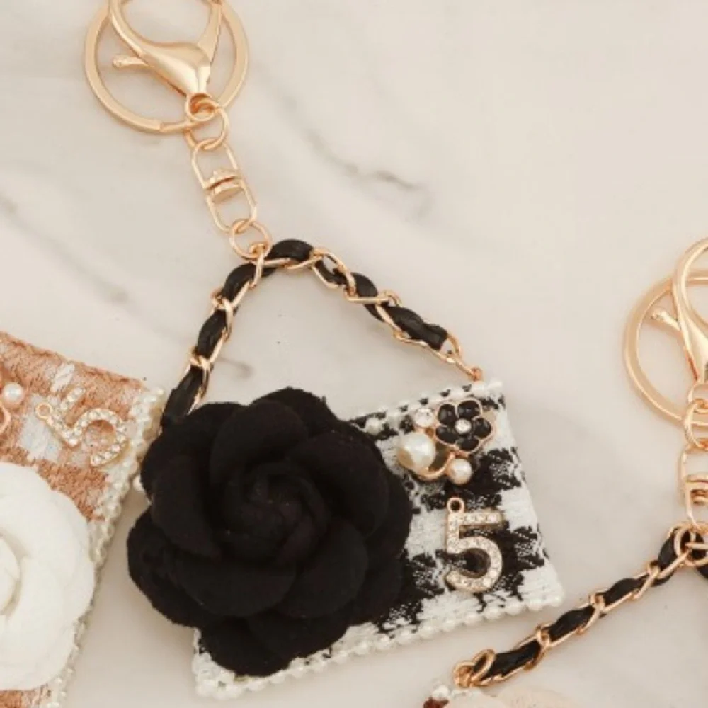 Handbag Flower Bag Charm Keychain